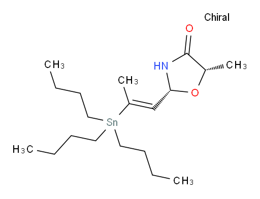 (2R,5S)-5-methyl-2-((E)-2-(tributylstannyl)prop-1-en-1-yl)oxazolidin-4-one