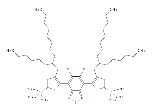 5,6-difluoro-4,7-bis(3-(2-hexyldecyl)-5-(trimethylstannyl)thiophen-2-yl)benzo[c][1,2,5]thiadiazole