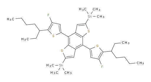 (4,8-bis(4-fluoro-5-(heptan-3-yl)thiophen-2-yl)benzo[1,2-b:4,5-b']dithiophene-2,6-diyl)bis(trimethylstannane)