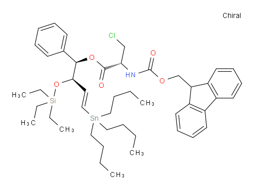 (R)-(1R,2R,E)-1-phenyl-4-(tributylstannyl)-2-((triethylsilyl)oxy)but-3-en-1-yl 2-((((9H-fluoren-9-yl)methoxy)carbonyl)amino)-3-chloropropanoate