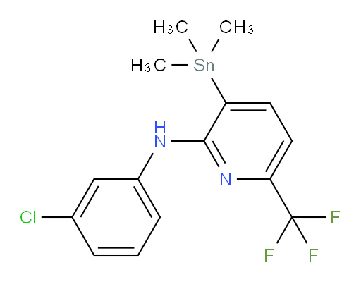 N-(3-chlorophenyl)-6-(trifluoromethyl)-3-(trimethylstannyl)pyridin-2-amine