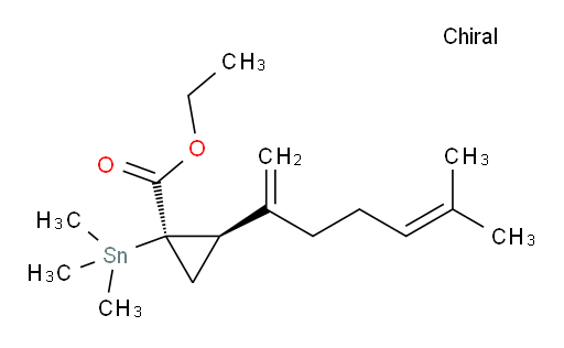 (1R,2R)-ethyl 2-(6-methylhepta-1,5-dien-2-yl)-1-(trimethylstannyl)cyclopropanecarboxylate