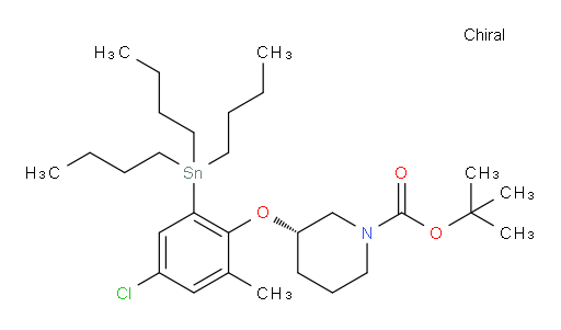 (S)-tert-butyl 3-(4-chloro-2-methyl-6-(tributylstannyl)phenoxy)piperidine-1-carboxylate