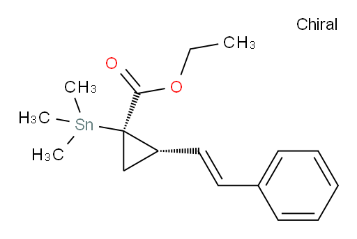(1R,2S)-ethyl 2-((E)-styryl)-1-(trimethylstannyl)cyclopropanecarboxylate