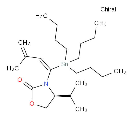 (S,E)-4-isopropyl-3-(3-methyl-1-(tributylstannyl)buta-1,3-dien-1-yl)oxazolidin-2-one