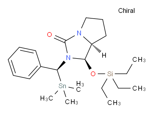 (1R,7aS)-2-((S)-phenyl(trimethylstannyl)methyl)-1-((triethylsilyl)oxy)tetrahydro-1H-pyrrolo[1,2-c]imidazol-3(2H)-one