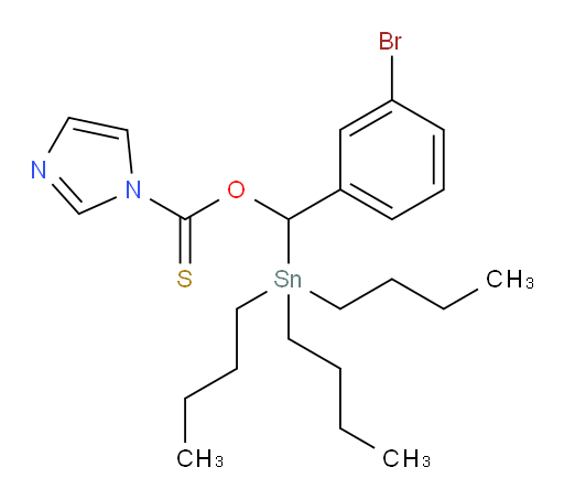 O-((3-bromophenyl)(tributylstannyl)methyl) 1H-imidazole-1-carbothioate