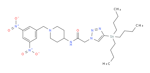 N-(1-(3,5-dinitrobenzyl)piperidin-4-yl)-2-(4-(tributylstannyl)-1H-1,2,3-triazol-1-yl)acetamide