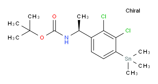 (S)-tert-butyl (1-(2,3-dichloro-4-(trimethylstannyl)phenyl)ethyl)carbamate