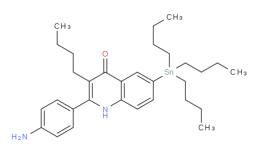 2-(4-aminophenyl)-3-butyl-6-(tributylstannyl)quinolin-4(1H)-one