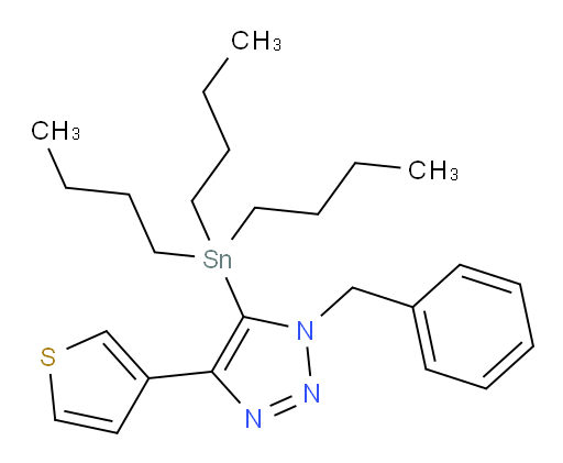 1-benzyl-4-(thiophen-3-yl)-5-(tributylstannyl)-1H-1,2,3-triazole