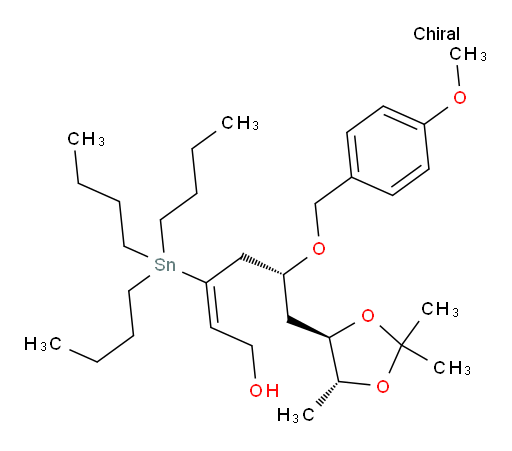 (R,E)-5-((4-methoxybenzyl)oxy)-3-(tributylstannyl)-6-((4R,5R)-2,2,5-trimethyl-1,3-dioxolan-4-yl)hex-2-en-1-ol