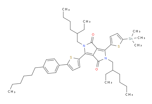 2,5-bis(2-ethylhexyl)-3-(5-(4-hexylphenyl)thiophen-2-yl)-6-(5-(trimethylstannyl)thiophen-2-yl)pyrrolo[3,4-c]pyrrole-1,4(2H,5H)-dione