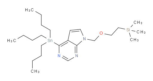 4-(tributylstannyl)-7-((2-(trimethylsilyl)ethoxy)methyl)-7H-pyrrolo[2,3-d]pyrimidine