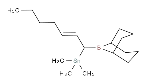 (E)-(1-(9-borabicyclo[3.3.1]nonan-9-yl)hept-2-en-1-yl)trimethylstannane