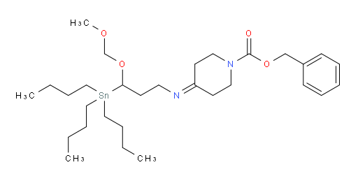 benzyl 4-((3-(methoxymethoxy)-3-(tributylstannyl)propyl)imino)piperidine-1-carboxylate