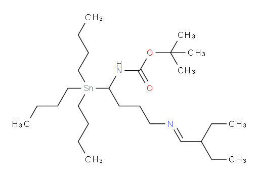 (E)-tert-butyl (4-((2-ethylbutylidene)amino)-1-(tributylstannyl)butyl)carbamate