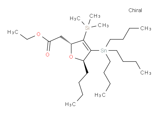 ethyl 2-((2R,5R)-5-butyl-4-(tributylstannyl)-3-(trimethylsilyl)-2,5-dihydrofuran-2-yl)acetate