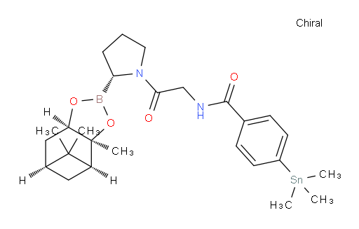 N-(2-oxo-2-((R)-2-((3aS,4S,6S,7aR)-3a,5,5-trimethylhexahydro-4,6-methanobenzo[d][1,3,2]dioxaborol-2-yl)pyrrolidin-1-yl)ethyl)-4-(trimethylstannyl)benzamide