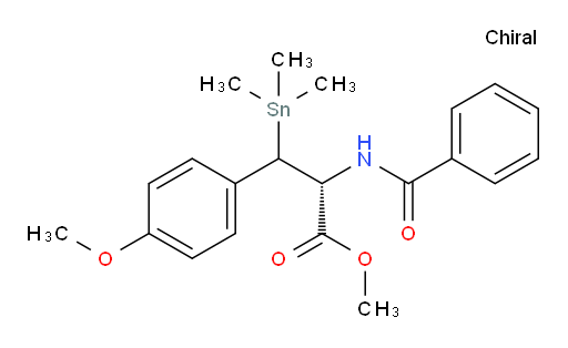 (2R)-methyl 2-benzamido-3-(4-methoxyphenyl)-3-(trimethylstannyl)propanoate