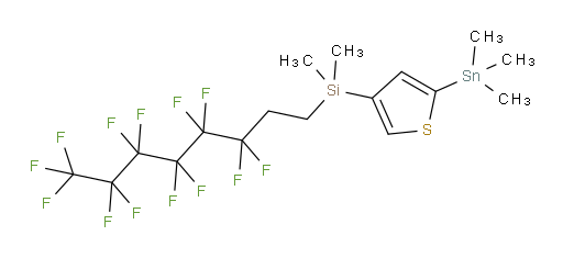 dimethyl(3,3,4,4,5,5,6,6,7,7,8,8,8-tridecafluorooctyl)(5-(trimethylstannyl)thiophen-3-yl)silane
