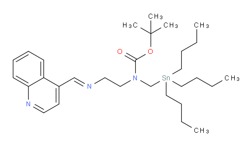 (E)-tert-butyl (2-((quinolin-4-ylmethylene)amino)ethyl)((tributylstannyl)methyl)carbamate