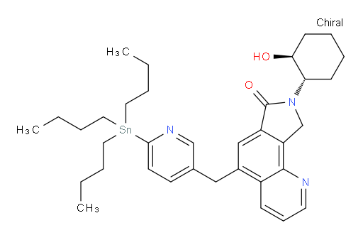 8-((1S,2S)-2-hydroxycyclohexyl)-5-((6-(tributylstannyl)pyridin-3-yl)methyl)-8,9-dihydro-7H-pyrrolo[3,4-h]quinolin-7-one
