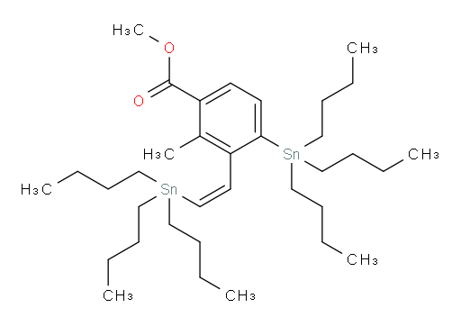 (Z)-methyl 2-methyl-4-(tributylstannyl)-3-(2-(tributylstannyl)vinyl)benzoate