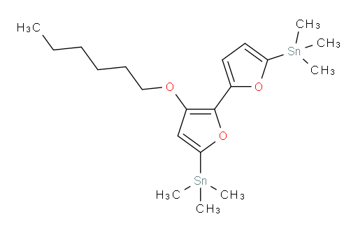 (3-(hexyloxy)-[2,2'-bifuran]-5,5'-diyl)bis(trimethylstannane)