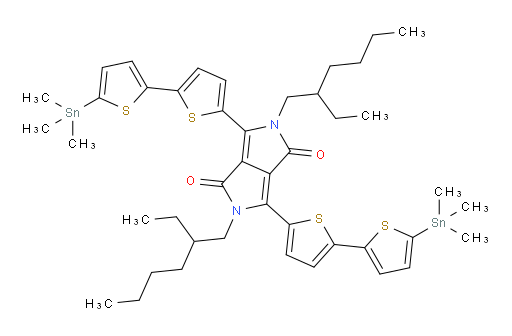 2,5-bis(2-ethylhexyl)-3,6-bis(5'-(trimethylstannyl)-[2,2'-bithiophen]-5-yl)pyrrolo[3,4-c]pyrrole-1,4(2H,5H)-dione