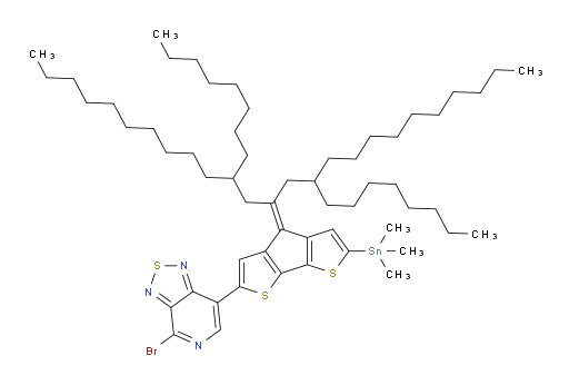 4-bromo-7-(4-(11,15-dioctylpentacosan-13-ylidene)-6-(trimethylstannyl)-4H-cyclopenta[1,2-b:5,4-b']dithiophen-2-yl)-[1,2,5]thiadiazolo[3,4-c]pyridine