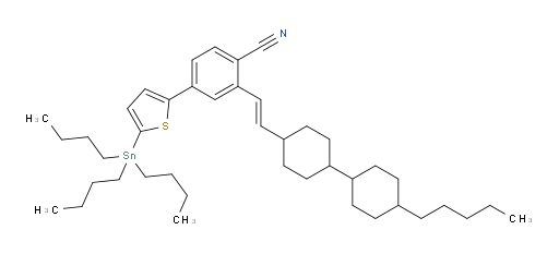 (E)-2-(2-(4'-pentyl-[1,1'-bi(cyclohexan)]-4-yl)vinyl)-4-(5-(tributylstannyl)thiophen-2-yl)benzonitrile
