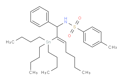(Z)-4-methyl-N-(1-phenyl-2-(tributylstannyl)hept-2-en-1-yl)benzenesulfonamide