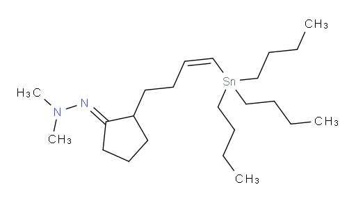 (E)-1,1-dimethyl-2-(2-((Z)-4-(tributylstannyl)but-3-en-1-yl)cyclopentylidene)hydrazine