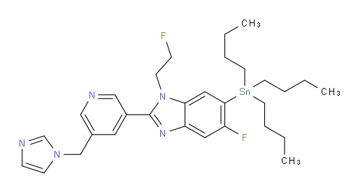 2-(5-((1H-imidazol-1-yl)methyl)pyridin-3-yl)-5-fluoro-1-(2-fluoroethyl)-6-(tributylstannyl)-1H-benzo[d]imidazole