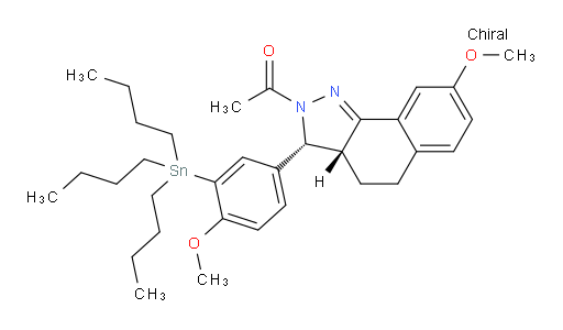 1-((3R,3aR)-8-methoxy-3-(4-methoxy-3-(tributylstannyl)phenyl)-3,3a,4,5-tetrahydro-2H-benzo[g]indazol-2-yl)ethanone