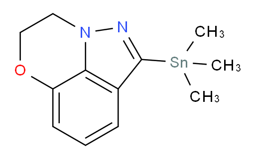 6-(trimethylstannyl)-2,3-dihydro-[1,4]oxazino[2,3,4-hi]indazole