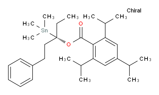 (S)-1-phenyl-3-(trimethylstannyl)pentan-3-yl 2,4,6-triisopropylbenzoate