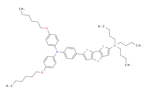 4-(hexyloxy)-N-(4-(hexyloxy)phenyl)-N-(4-(6-(tributylstannyl)dithieno[3,2-b:2',3'-d]thiophen-2-yl)phenyl)aniline