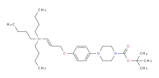 (E)-tert-butyl 4-(4-((3-(tributylstannyl)allyl)oxy)phenyl)piperazine-1-carboxylate