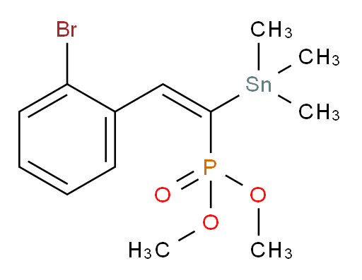 (E)-dimethyl (2-(2-bromophenyl)-1-(trimethylstannyl)vinyl)phosphonate