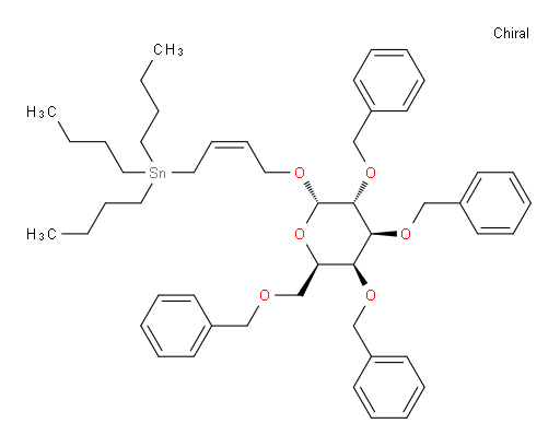 tributyl((Z)-4-(((2S,3R,4S,5S,6R)-3,4,5-tris(benzyloxy)-6-((benzyloxy)methyl)tetrahydro-2H-pyran-2-yl)oxy)but-2-en-1-yl)stannane