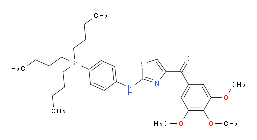 (2-((4-(tributylstannyl)phenyl)amino)thiazol-4-yl)(3,4,5-trimethoxyphenyl)methanone