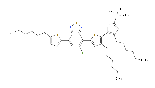 4-(3,3'-dihexyl-5'-(trimethylstannyl)-[2,2'-bithiophen]-5-yl)-5-fluoro-7-(5-hexylthiophen-2-yl)benzo[c][1,2,5]thiadiazole