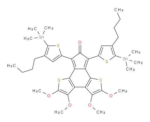 7,9-bis(4-butyl-5-(trimethylstannyl)thiophen-2-yl)-2,3,4,5-tetramethoxy-8H-indeno[4,5-b:7,6-b']dithiophen-8-one