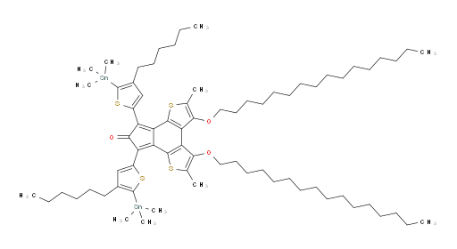 3,4-bis(hexadecyloxy)-7,9-bis(4-hexyl-5-(trimethylstannyl)thiophen-2-yl)-2,5-dimethyl-8H-indeno[4,5-b:7,6-b']dithiophen-8-one