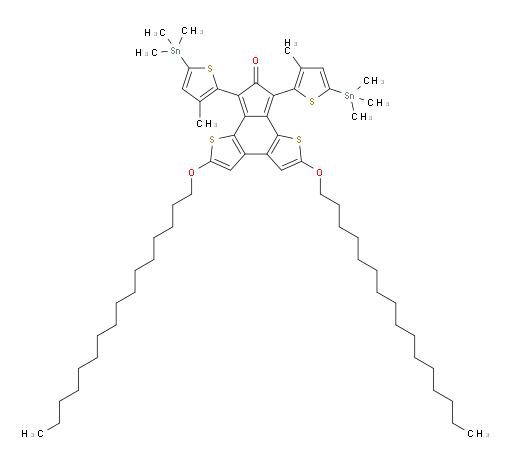 2,5-bis(hexadecyloxy)-7,9-bis(3-methyl-5-(trimethylstannyl)thiophen-2-yl)-8H-indeno[4,5-b:7,6-b']dithiophen-8-one