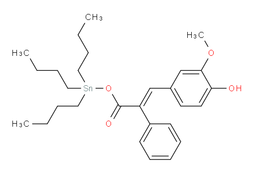(E)-tributylstannyl 3-(4-hydroxy-3-methoxyphenyl)-2-phenylacrylate