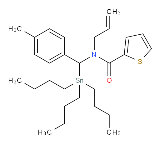 N-allyl-N-(p-tolyl(tributylstannyl)methyl)thiophene-2-carboxamide