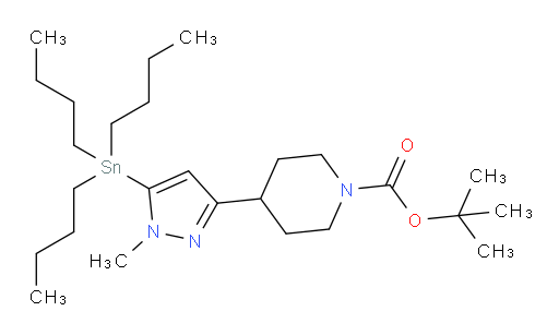 tert-butyl 4-(1-methyl-5-(tributylstannyl)-1H-pyrazol-3-yl)piperidine-1-carboxylate